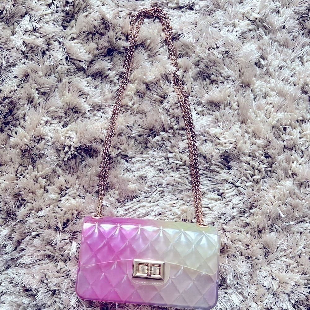 Pink and Green Jelly Purse